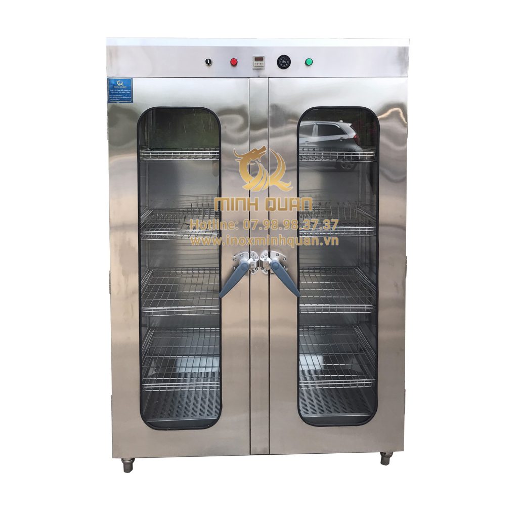 Tủ sấy bát đĩa công nghiệp 2 cánh - Inox Minh Quân