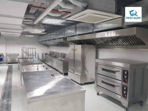 Thiết kế, lắp đặt hệ thống bếp công nghiệp inox cho trường học tại Hà Đông